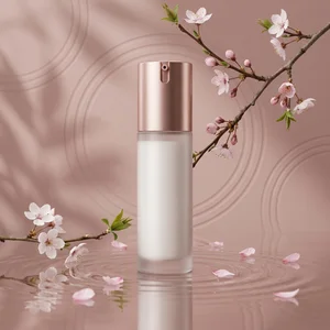 Elegant skincare with cherry blossoms