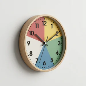 Vibrant quadrant wall clock