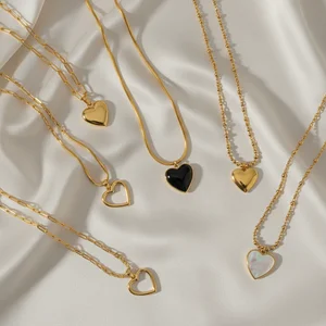 Delicate heart necklaces