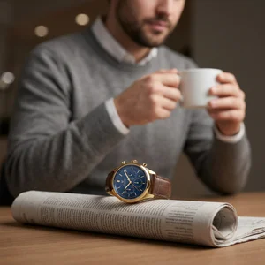Sophisticated morning watch scene