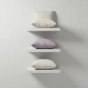 Lavender ribbon pillow stack