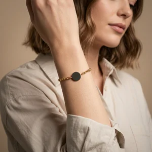 Minimalist Black Stone Bracelet