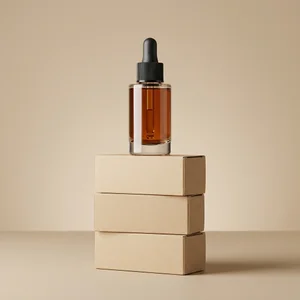 Minimalist serum on cardboard