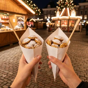 Festive market fried dough cones