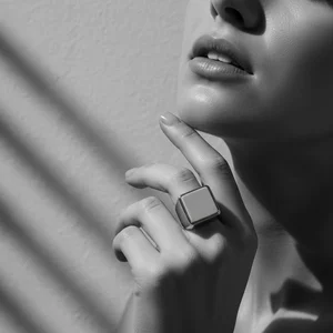 Bold silver ring statement