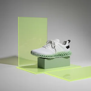 Modern Sneaker on Neon Display