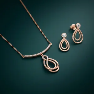 Elegant rose gold jewelry set