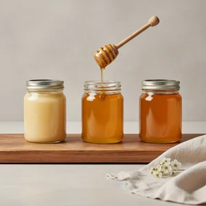 Golden Artisanal Honey Jars