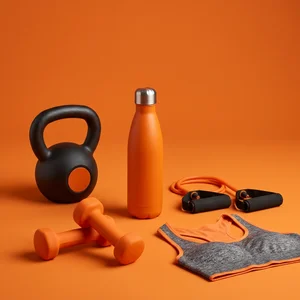 Vibrant orange fitness essentials