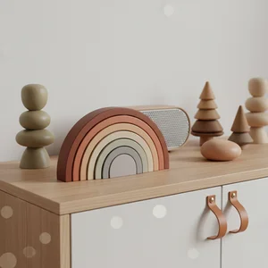 Natural Wooden Rainbow Stacker