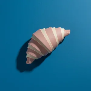 Playful pink paper sculpture