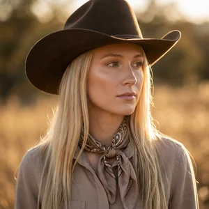 Golden hour Western style portrait