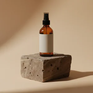 Earthy amber serum bottle