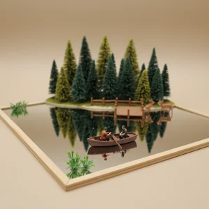 Nature's serene reflections art