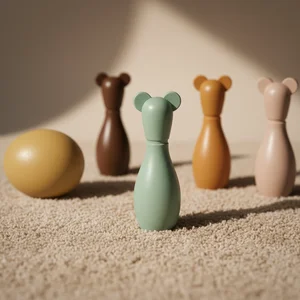 Playful Pastel Wooden Skittles