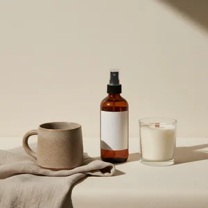 Spa essentials on wood