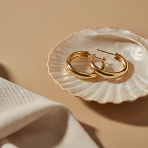 Golden ring on ruffled surface