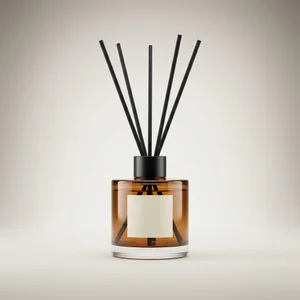 Minimalist reed diffuser mockup