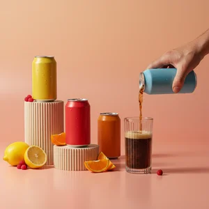 Vibrant Fruity Drinks Pouring