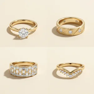 Modern gold ring collection