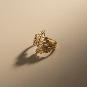 Golden leaf ring