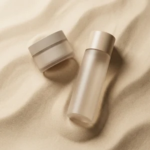 Soft beige cosmetic duo