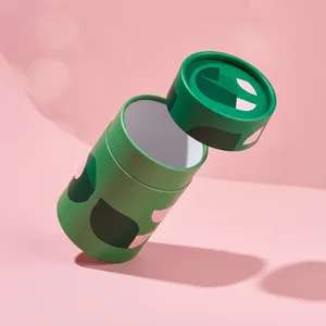 Floating green tube on pink