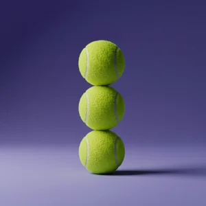 Stacked tennis balls