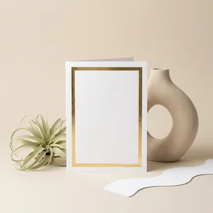 Elegant gold-bordered card mockup