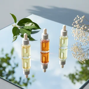 Natural serum on mirrored surface