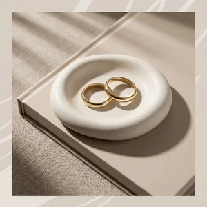Minimalist rings on book
