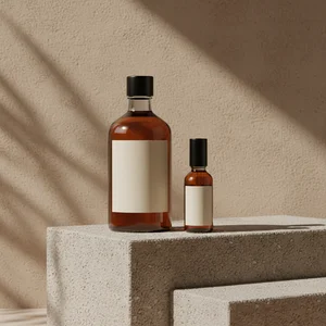 Minimalist beauty bottles