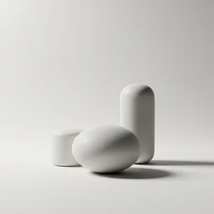 Serene White Sculptural Objects
