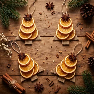 Rustic orange slice ornaments