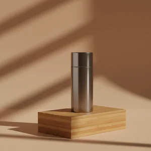 Minimalist wooden product pedestal