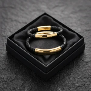 Luxury braided bracelets in gift box