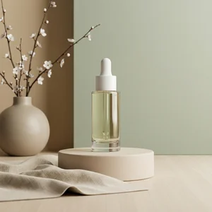 Minimalist serum on pedestal
