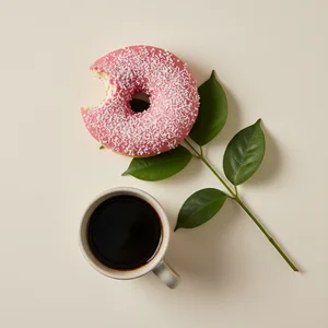 Sweet morning coffee break