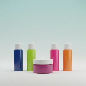 Colorful Bliss skincare bottles