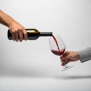 Red wine pour celebration