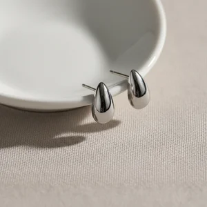 Modern Silver Earrings