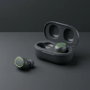 Sleek earbuds on dark surface