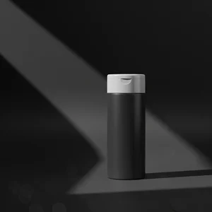 Sleek black product bottle