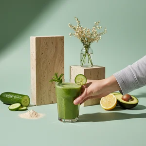 Healthy green smoothie kit