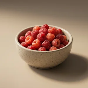 Minimalist raspberry bowl