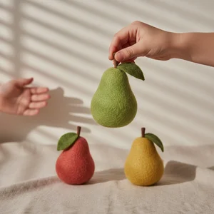 Playful colorful pear decorations