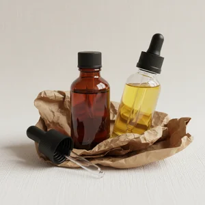 Rustic skincare packaging