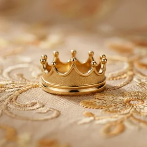 Elegant gold crown ring
