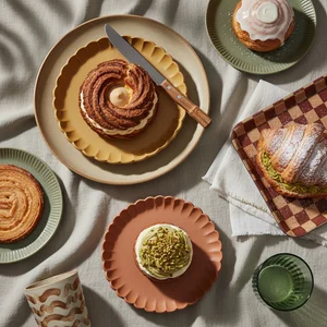 Cozy morning breakfast spread