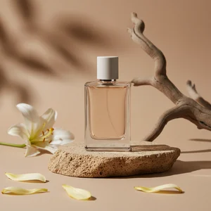 Luxurious floral perfume display